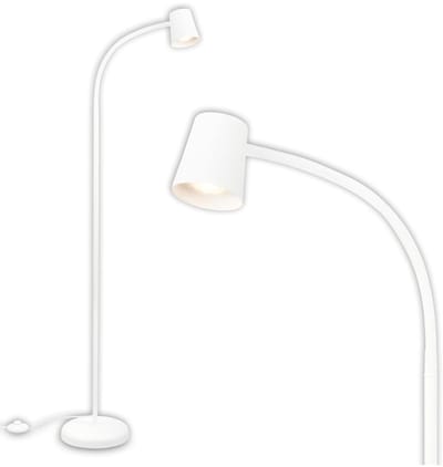 Ploutos® Booglamp - Vloerlamp Met Voetschakelaar - Woonkamerlamp - Wit - 21cm x 22cm x 128cm
