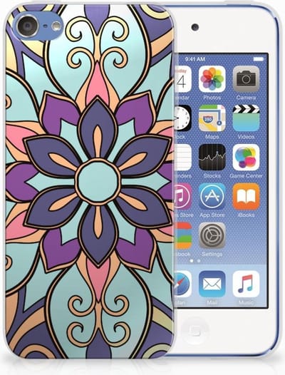 TPU Hoesje voor Apple iPod Touch 5 | 6 TPU Case Purple Flower