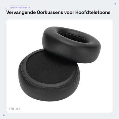Dailygoods- Oorkussens Vervangend voor RB-M700B/RB-M500B/RB-M300B - Eiwitleer - Geheugenschuim - Comfortabel - Geluidsisolatie - Zacht en rekbaar - Earpads