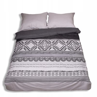 Flanellen Dekbedovertrek 140x200 cm - Zacht & Warm - Graaf Mozaïek