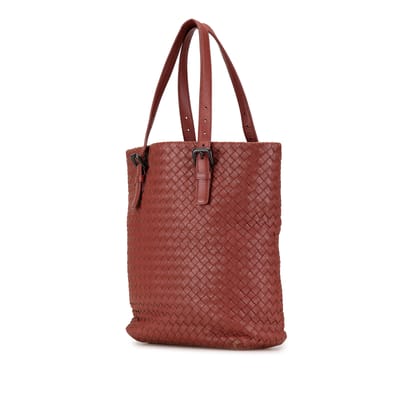 Intrecciato Leren Tote