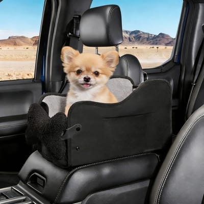 Honden autostoel - Reisstoel huisdier - Veilig reizen - Middenconsole ontwerp - Voor kleine honden - Zwart