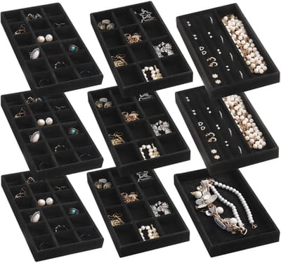 Dailygoods - Sieraden Organizer Tray - Stapelbare Fluwelen Sieradenopslag