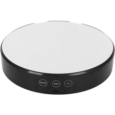 Présentoir rotatif motorisé à 360 degrés, lumière blanche, capacité de charge de 5 kg, plateau tournant électronique