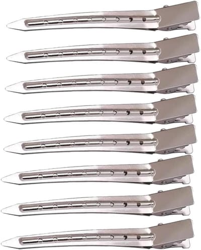 Professionele Haarclips voor Diverse Haistyling en Makeup - 8 Stuks Metalen Klemmen voor Dameshaar