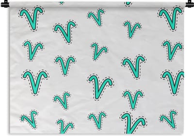 Wandkleed - Wanddoek - Ram - Zodiac - Design - 60x45 cm - Wandtapijt