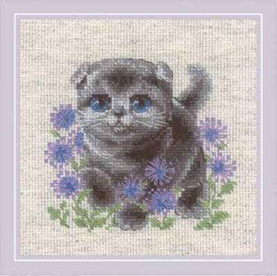 Borduurpakket - Lop-eared Kitten - Telpakket