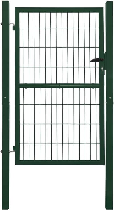 Metalen Tuinpoort - Draaipoort Hekwerk - Perceel Afsluiten - Dubbelstaafmat Compatibel - 160 cm Hoog - Groen