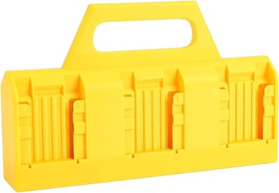 Batterijhouder 6 Sleuven - Batterij Opbergrek - Batterijen Organiseren - Robuust ABS Materiaal - 25 x 16 x 5 cm