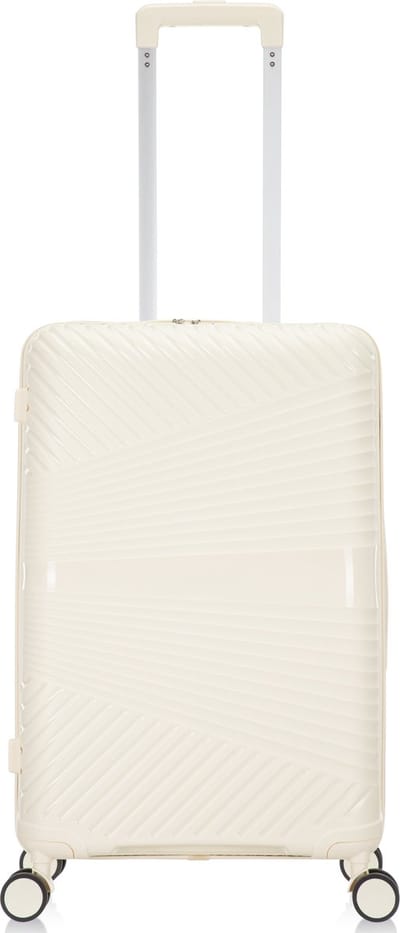 Mallorca Reiskoffer M - 65L - 66x43x24 cm - Lichtgewicht Harde Koffer - Met Ingebouwd TSA Slot - Voor Vliegtuig en Vakanties - Beige