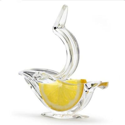 Outil à presser les oranges Ouvre-orange en forme d'oiseau Éplucheur d'oranges Manuel Petit presse-fruits 1 pièce white