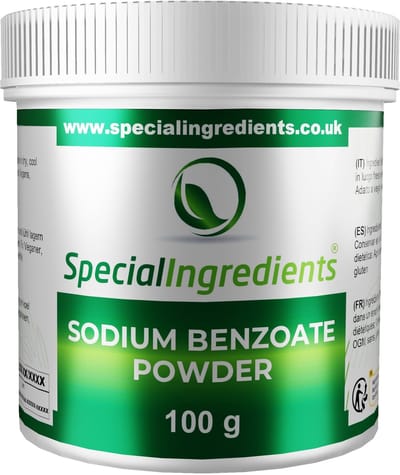 Sodium (Natrium) Benzoaat - 10 kg - Hoogwaardig Conserveermiddel - Moderne Gastronomie - Moleculair Koken - Hersluitbare Pot - Recycled Plastic
