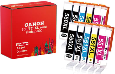 10-pack | Huismerk geschikt voor Canon PGI-550 / CLI-551 XL Inktpatronen - IP7250 - IX6850 - MG5650 - MG7150 - MG6350 - MG7550 - MG7150 - MX925