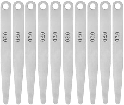 10 stuks meetgereedschap met een dikte van 0,5 mm, 65MN staal, precisie en slijtvastheid voor nauwkeurige metingen