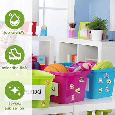 2000 Stuks Beloningsstickers, 4 Rollen Motiverende Dierenstickers voor Kinderen, Perfect voor Skateboard, Koffer en Laptop
