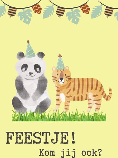 Lise Schrijft | Uitnodiging Kinderfeestje | Duurzaam | Jongen | Meisje | 15 ECO-kaarten | Dieren | Panda | met leuke duurzame sluitstickers | incl. ECO-kraft enveloppen | FSC Mix credit, EU Ecolabel, ECF gecertificeerd