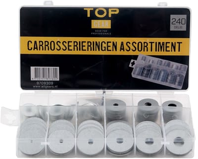 Carrosserieringen assortimentsdoos 240-delig - TOPGEAR