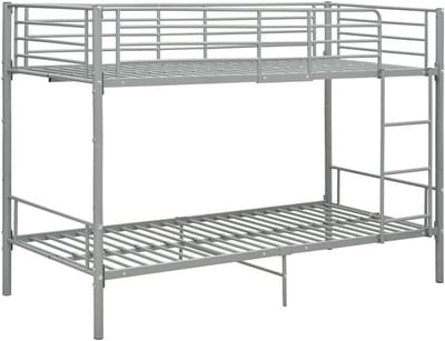 Stapelbed Metaal Grijs 90x200 cm voor Kinderkamer