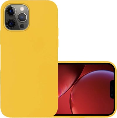 Hoesje - Geschikt voor Apple iPhone 13 Pro - Sterk & Shockproof - Hoes Cover - Siliconen Case - Geel