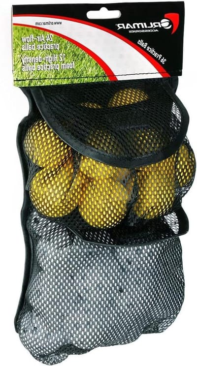 Oefen Golfballen - Trainingsballen Set - Golf Swing Oefenen - Inclusief Tas - 36 Stuks - Wit Geel