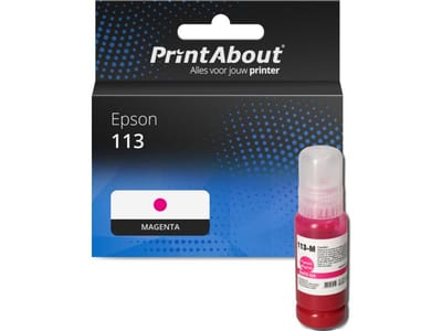 PrintAbout huismerk Inktcartridge 113 (C13T06B340) Magenta Geschikt voor Epson
