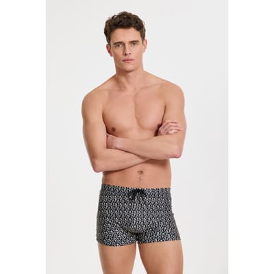 Shiwi Sep Swim Boxer Wavy Coral Black Wavy Coral Maat: 3XL | Zwembroeken Outlet | Heren | Zwart