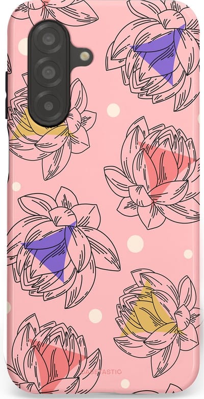 Casetastic Hoesje Geschikt voor Samsung A26 - Stijlvolle Beschermende Duo-layer Case - Bloemen Pastel Roze