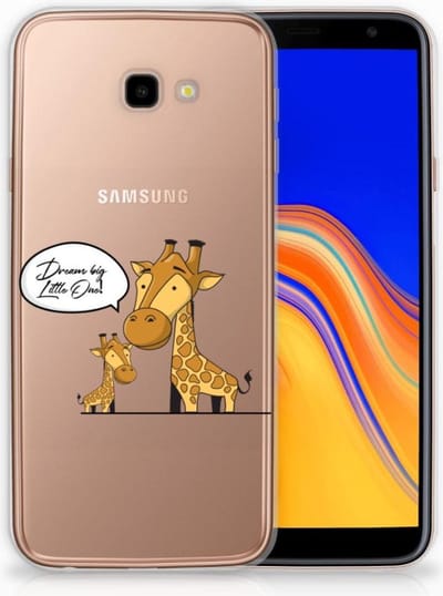 Samsung Galaxy J4 Plus (2018) Telefoonhoesje met Naam Giraffe