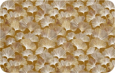 WC mat 80x50 cm - Antislip - Ginkgo - Bladeren - Goud - Toiletmat - Vloermat - Douchemat - Toilet tapijt - Toiletmatten