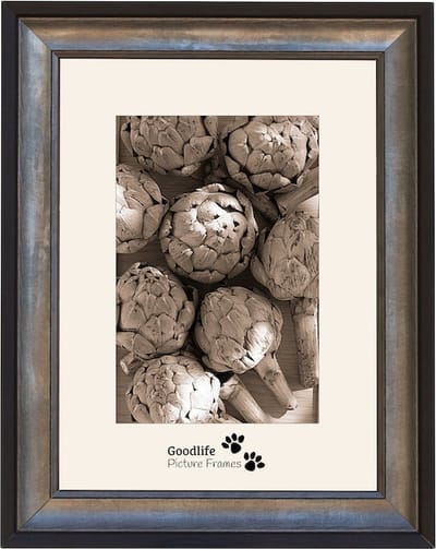 Houten Fotolijst Luna Zwart/Zilver - 25x25 - Helderglas - 30 mm breed profiel - Goodlife Picture Frames