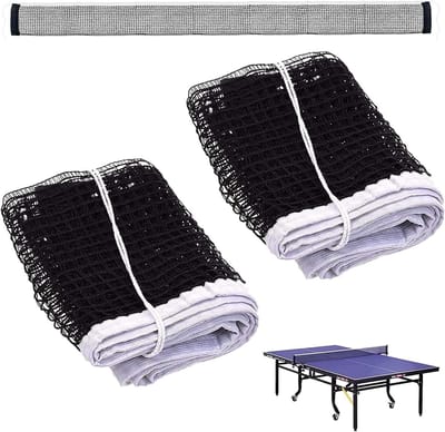 Tafeltennisnet Set - Vervangend Net - Tafeltennis Spelen - Duurzaam Polyester - 180 x 15 cm - Zwart Wit