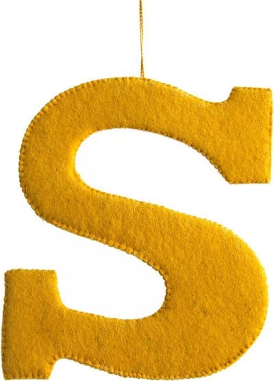 Sinterklaas Letter S -30 cm- Vilt -Sinterklaas versiering