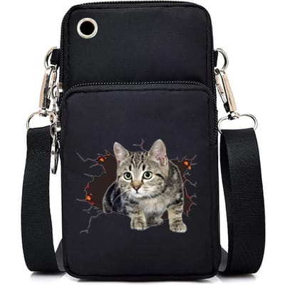 Petits sacs à bandoulière pour femmes avec motifs de chats mignons, sac pour téléphone portable, mini sac messager pour adolescents, sacs à main et sacs à main pour femmes