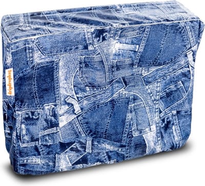 Dripdropbag Regenhoes voor schoudertas - waterafstotend polyester - jeans 40 x 30 x 20 cm