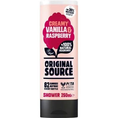 Original Source Creamy Vanilla Milk & Raspberry Shower Gel - 250 ml
