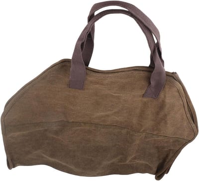 Haardhoutopslag - Houtopberging Draagtas - Brandhoutopslag Canvas - Brandhout - Brandhoutdragers - Handvatten - Grote - Vuurhout - Draagtas - Open - Haardaccessoires - Buiten - Kamperen