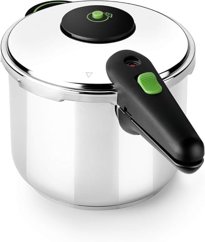 TIM® Snelkookpan Inductie - Slowcooker - Snelkookpan Elektrisch - 6L - Zilver - 41cm x 27cm x 25cm
