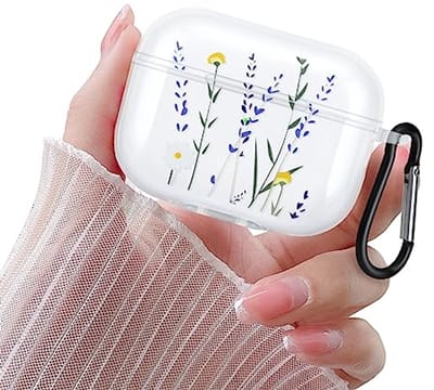 Schattige Bloemen Motief Hoesje voor Airpods Pro 2 - Transparante TPU Bescherming