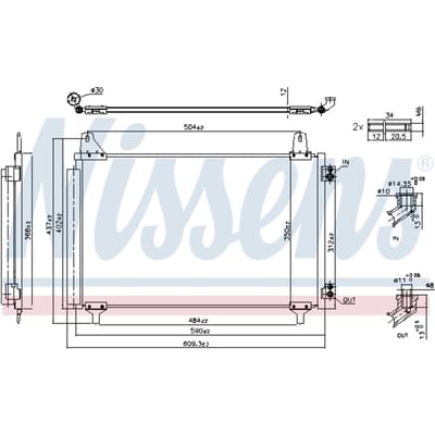 Condensator, airconditioning NISSENS 941296