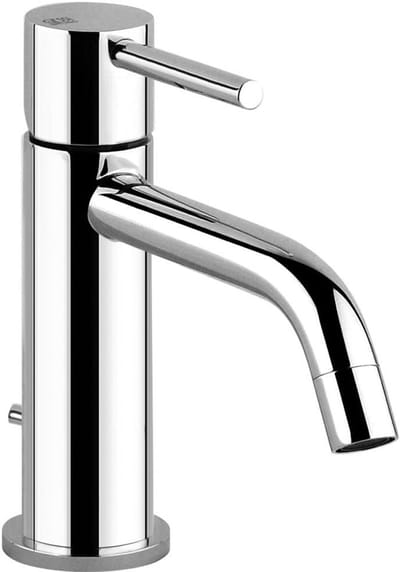 Eengreeps Wasbak Kraan Chroom met 1 1/4" Afvoerplug