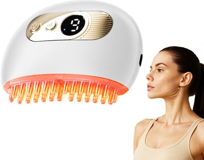 Gezichtsborstel voor lymfedrainage – Gezichtsmassageapparaat voor lymfedrainage, vermindering van een dubbele kin en gezichtscontouren – Zacht vibrerend lymfedrainageapparaat voor de kaaklijn – Wit