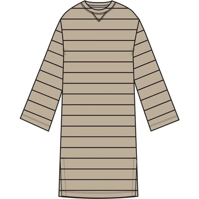 Dames t-shirt jurk Ichi Kala 3