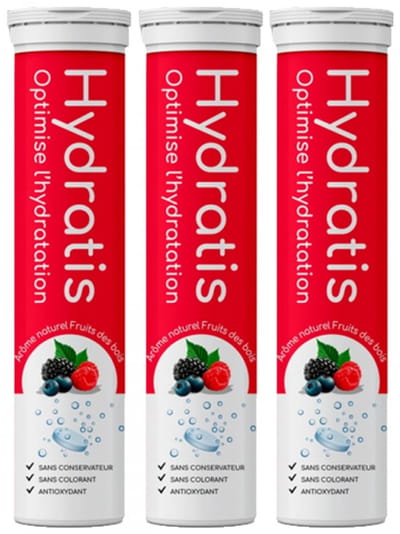 Hydratis Set van 3 x 20 Bruistabletten (Aroma : Vruchten van het bos)