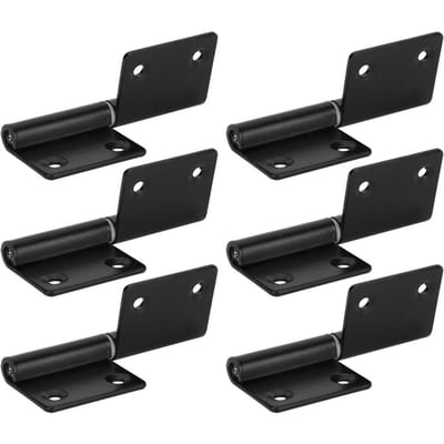 6 Pièces Acier Inoxydable Charnière de Porte en Forme de Drapeau Quincaillerie pour Meuble d'Armoire