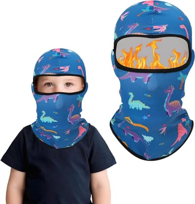 Balaclava voor Kinderen van 4-7 Jaar - Ademend en Lichtgewicht Stormmasker voor Fiets en Ski, Warm Fleece Hoofddeksel met Onderhelm Bescherming