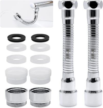 Verlengstuk voor Waterkraan 14 cm - Aanpassing voor Keuken, Badkamer en Toilet met Adapter voor 1/2 Inch Slang