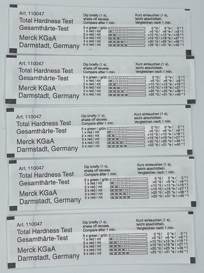 Waterhardheid Teststrips - Snelle en Nauwkeurige Bepaling in °dH