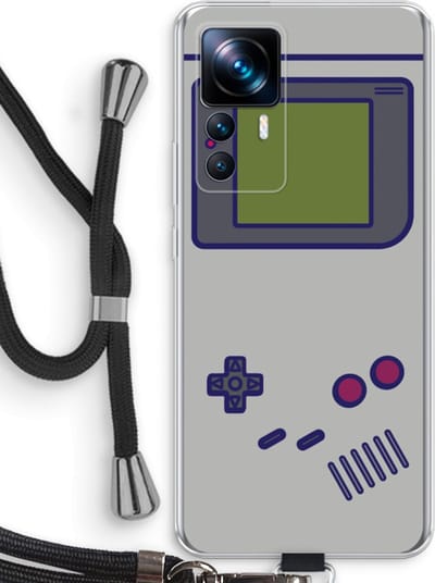 Case Company® - Hoesje met koord geschikt voor Xiaomi 12T Pro hoesje met Koord - Game On - Telefoonhoesje met Zwart Koord - Bescherming aan alle Kanten en Over de Schermrand