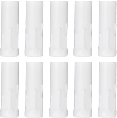 Dailygoods- Kaarsenhouder E14 - 10 Stuks - Metalen Kaarslamphouder - Kandelaar Base - DIY Verlichting - Geschikt voor Kroonluchters - 80 mm Lengte - Lamphouder