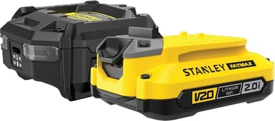 STANLEY FATMAX V20 18V Startset met 2.0Ah accu en 1.25A lader SFMCB10D1-QW